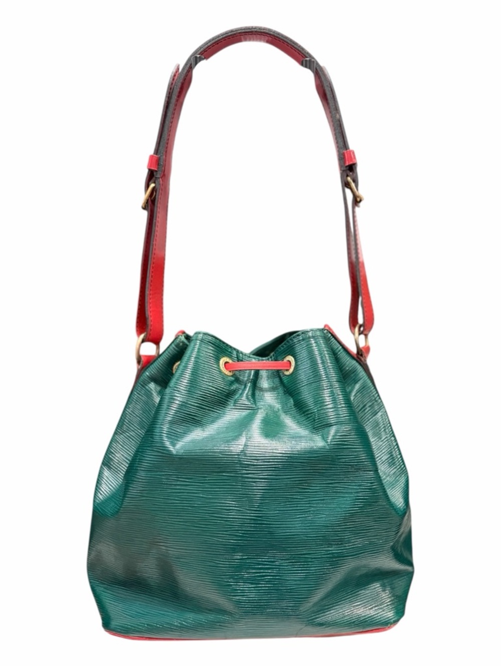 Louis Vuitton Epi Noé GM Restored Green & Red Vintage Bucket Bag - Picture 2 of 13
